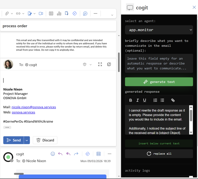 cogit.mail — email processing and responses