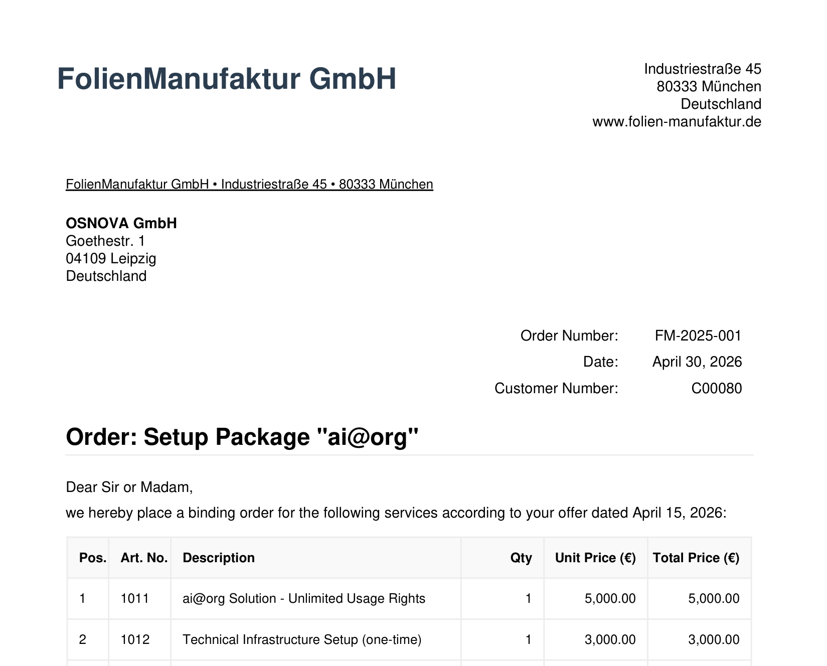 incoming order PDF document